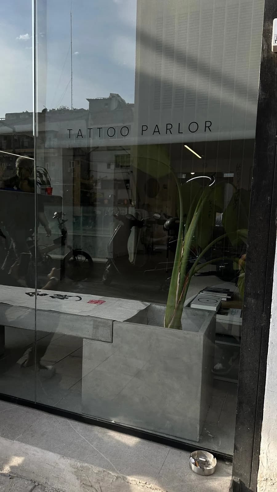 The 90 ink storefront window in Tel Aviv
